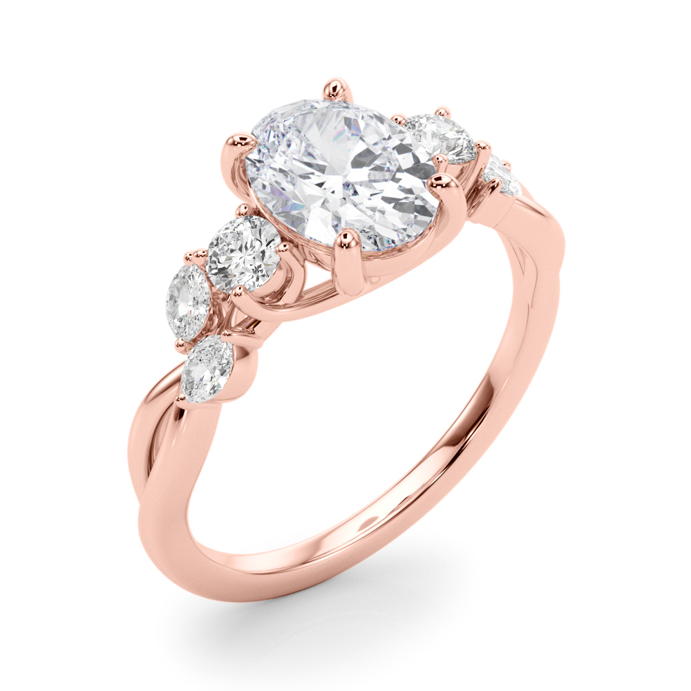 The Sarah Engagement Ring, angled view