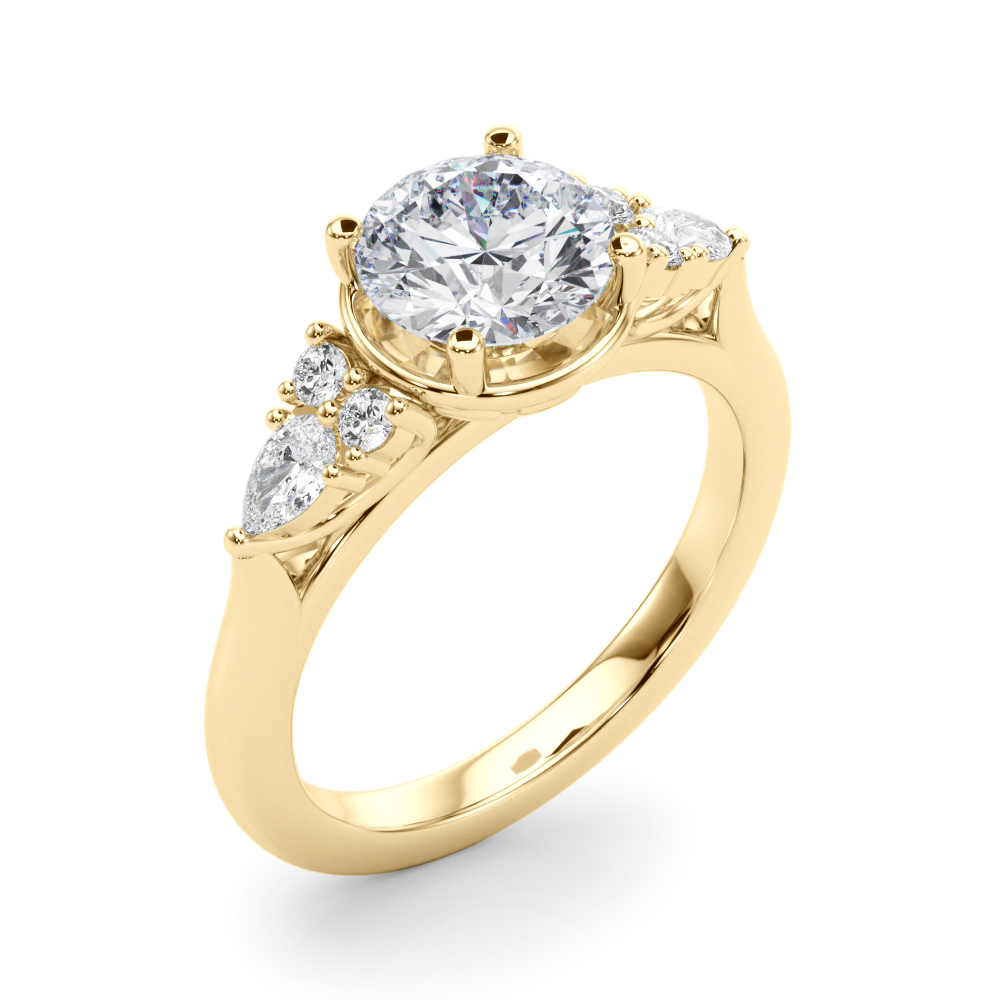 The Rosalind Cluster Engagement Ring, angled view