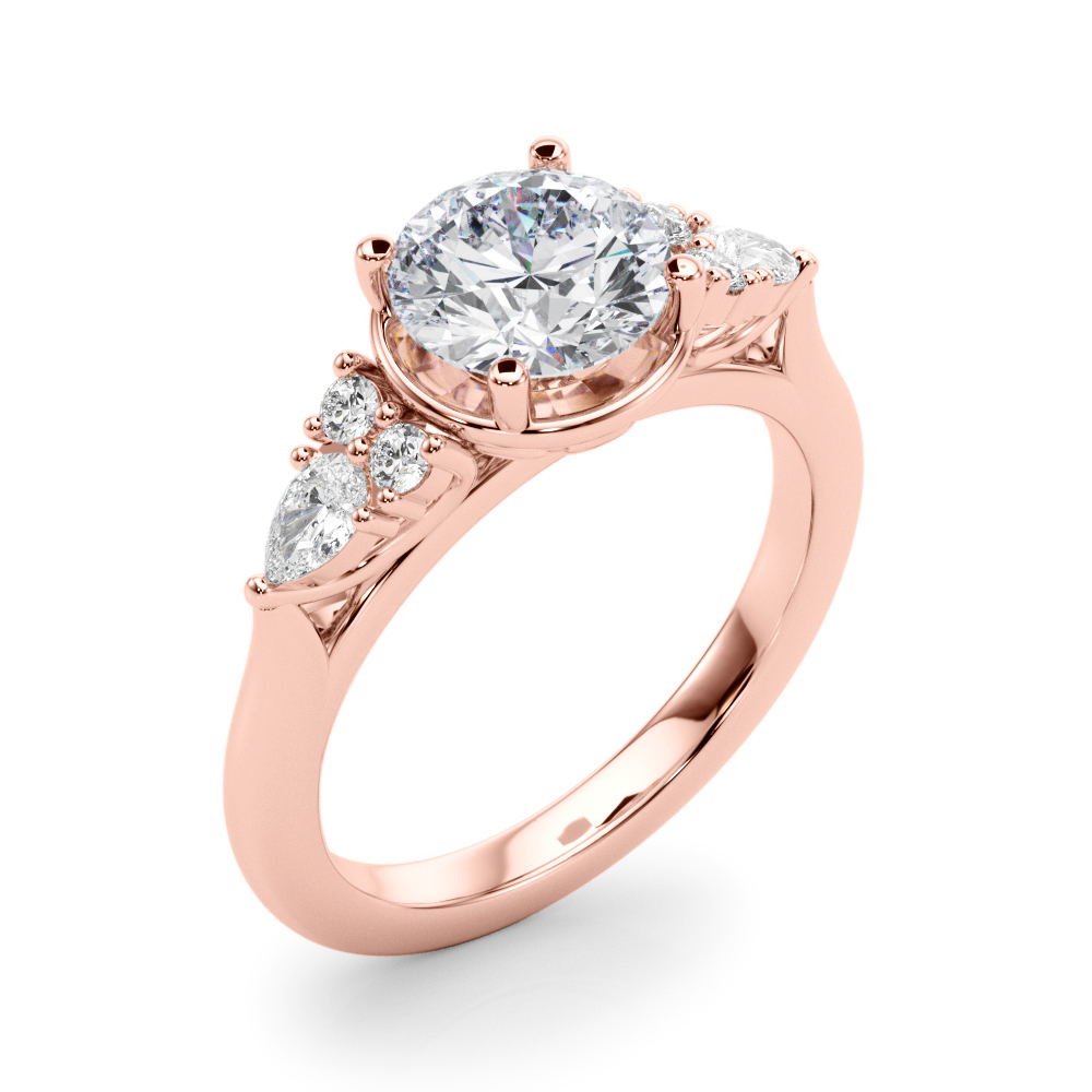 The Rosalind Cluster Engagement Ring, angled view
