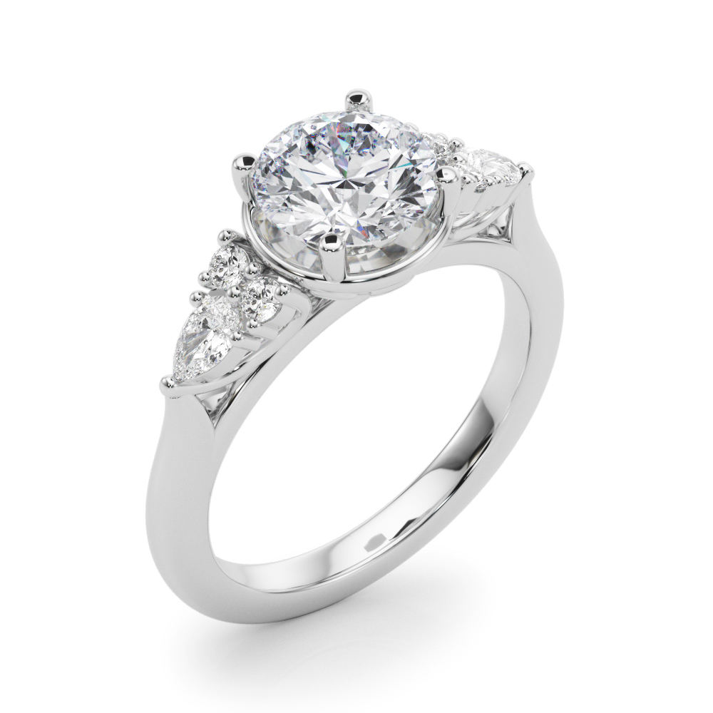 The Rosalind Cluster Engagement Ring, angled view
