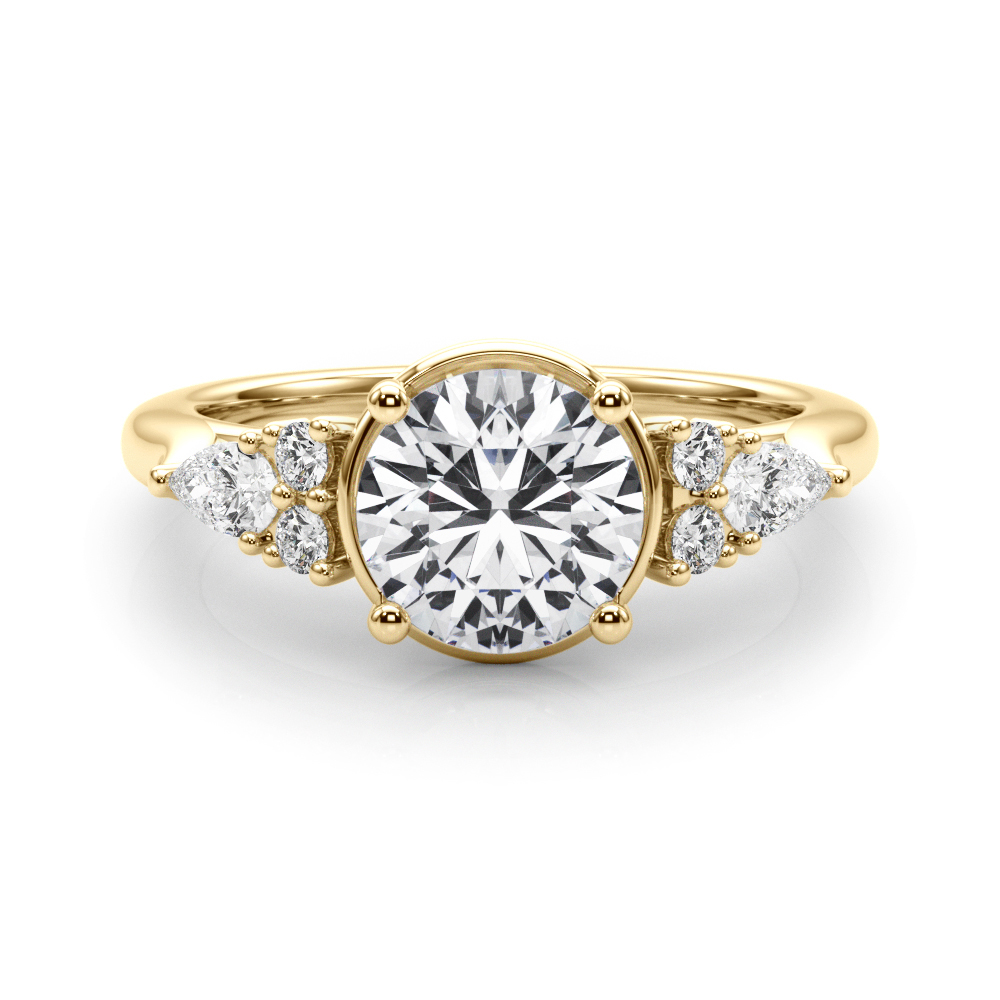 The Rosalind Cluster Engagement Ring, set view