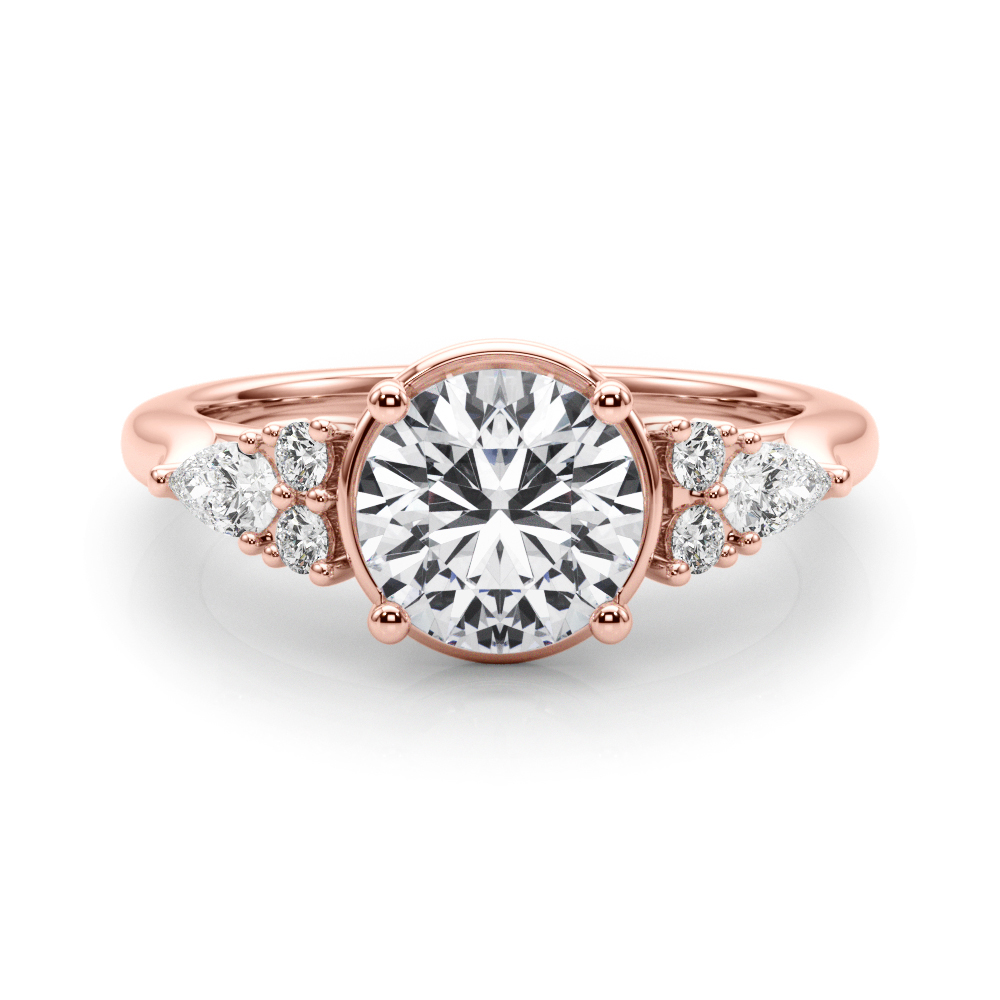 The Rosalind Cluster Engagement Ring, set view