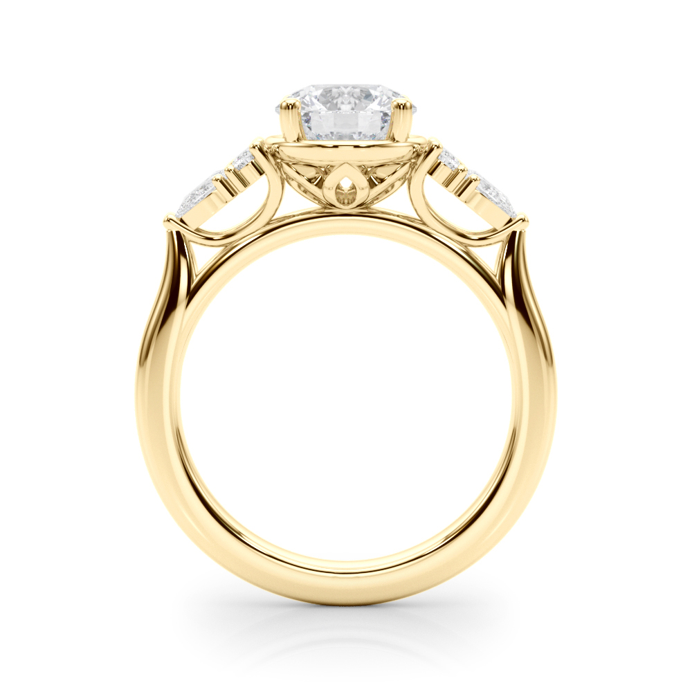 The Rosalind Cluster Engagement Ring, side view