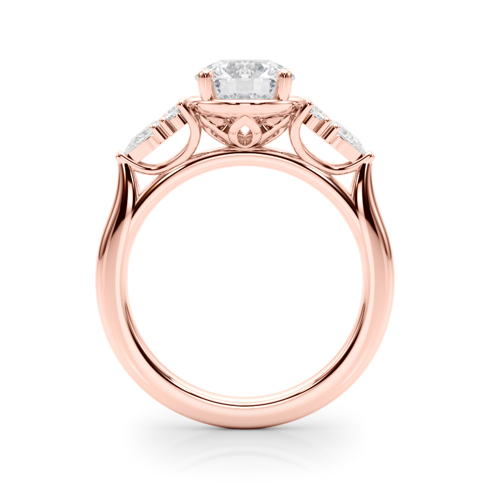 The Rosalind Cluster Engagement Ring, side view