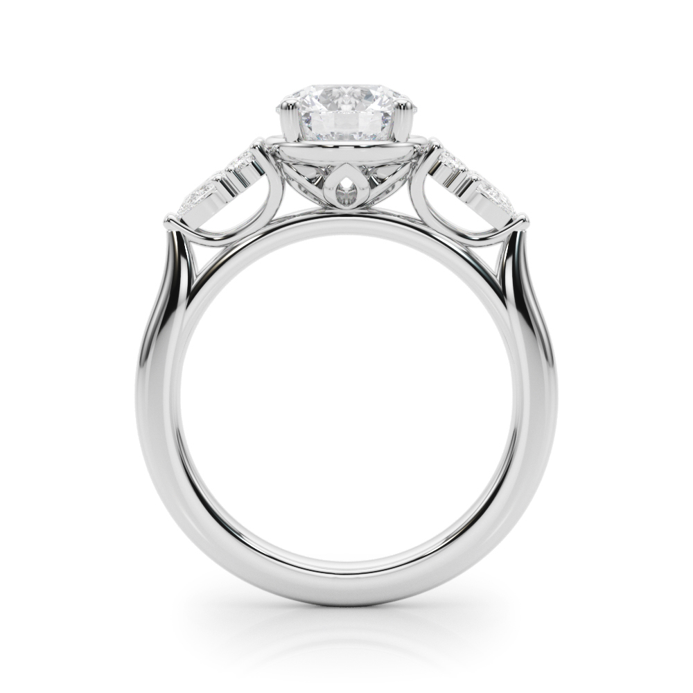 The Rosalind Cluster Engagement Ring, side view