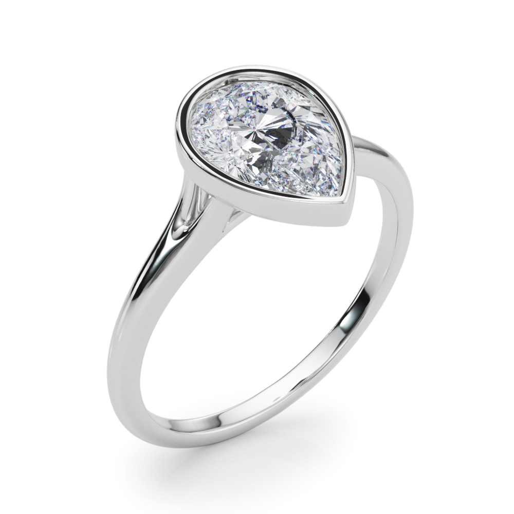 The Ellery Solitaire Engagement Ring, angled view