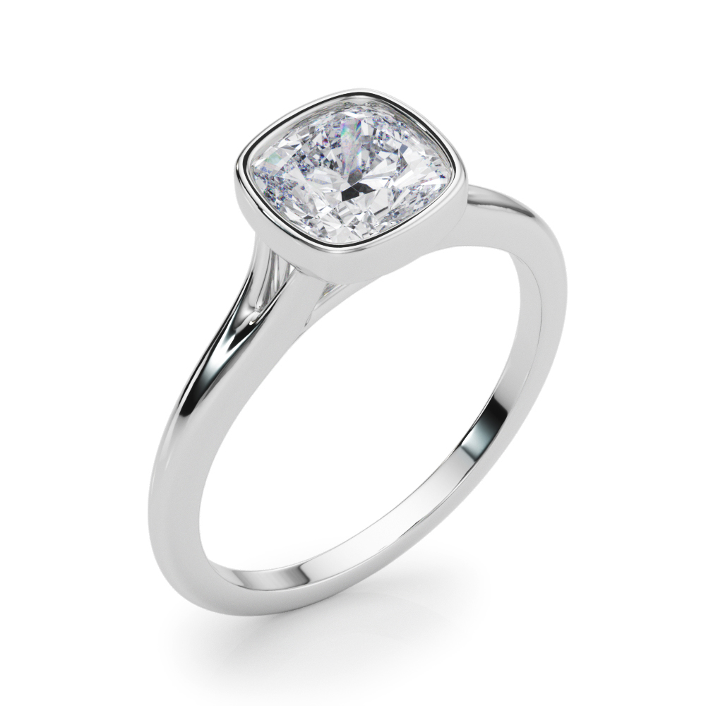 The Lucia Solitaire Engagement Ring, angled view