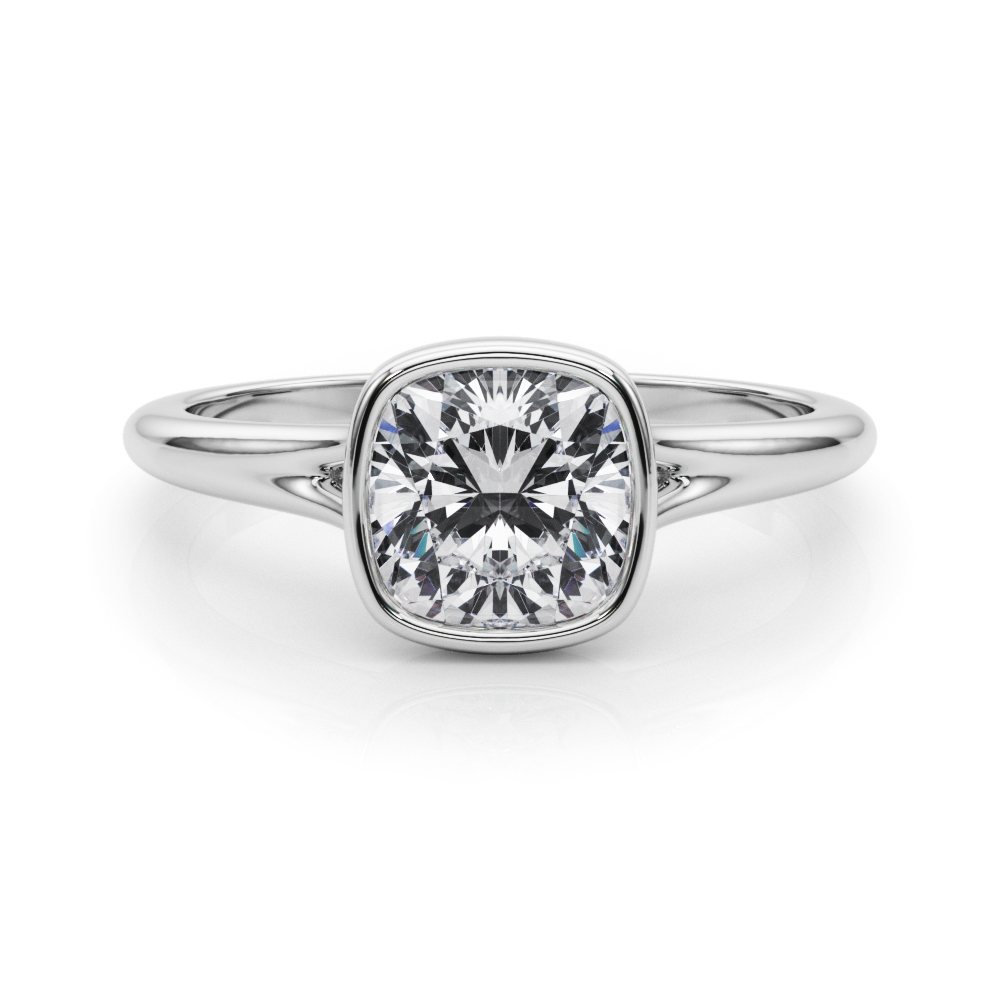 The Lucia Solitaire Engagement Ring, set view