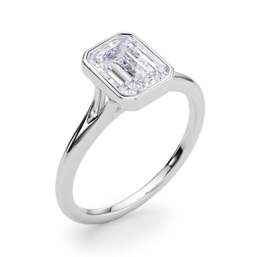 The Eloise Solitaire Engagement Ring, angled view