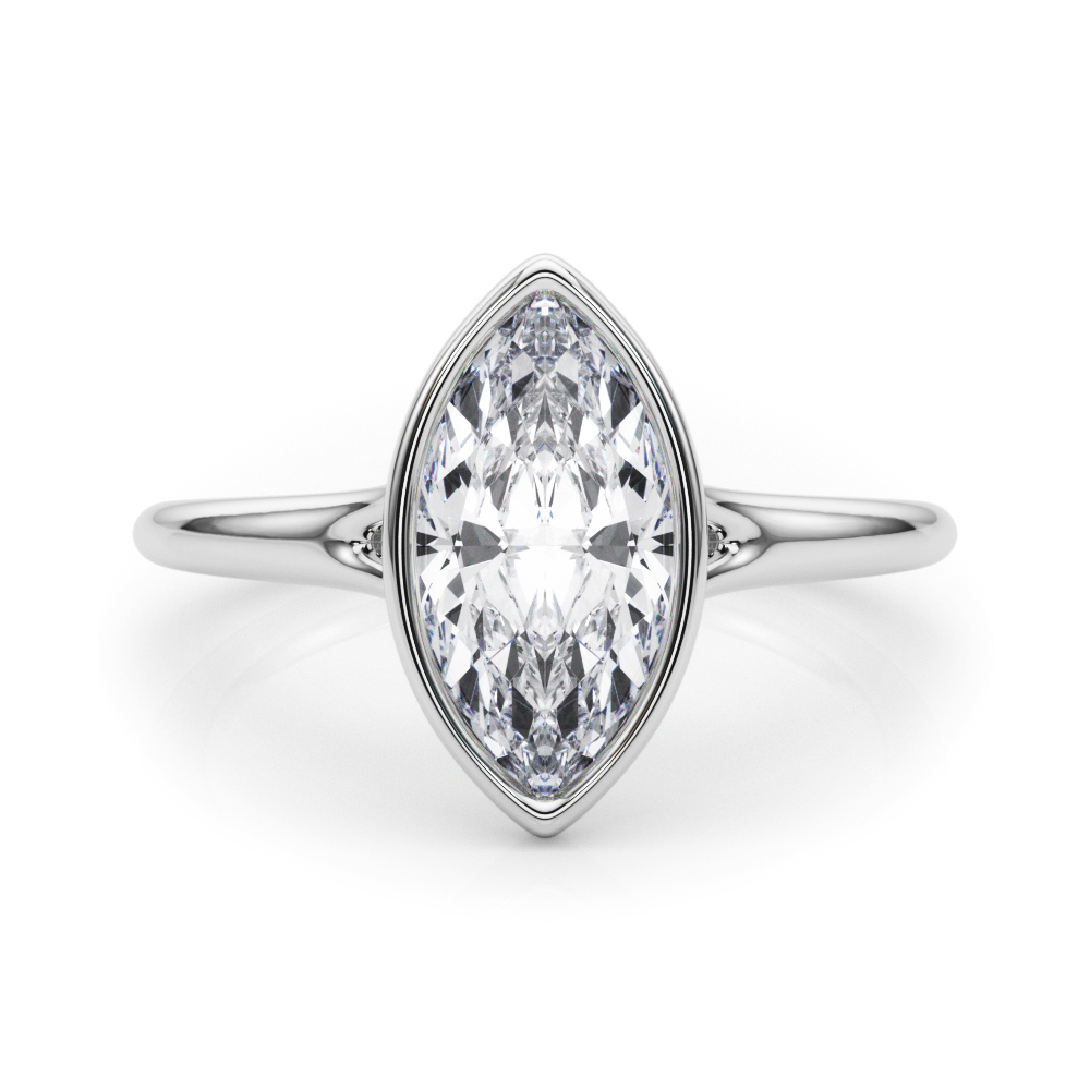 The Rosalind Solitaire Engagement Ring, set view