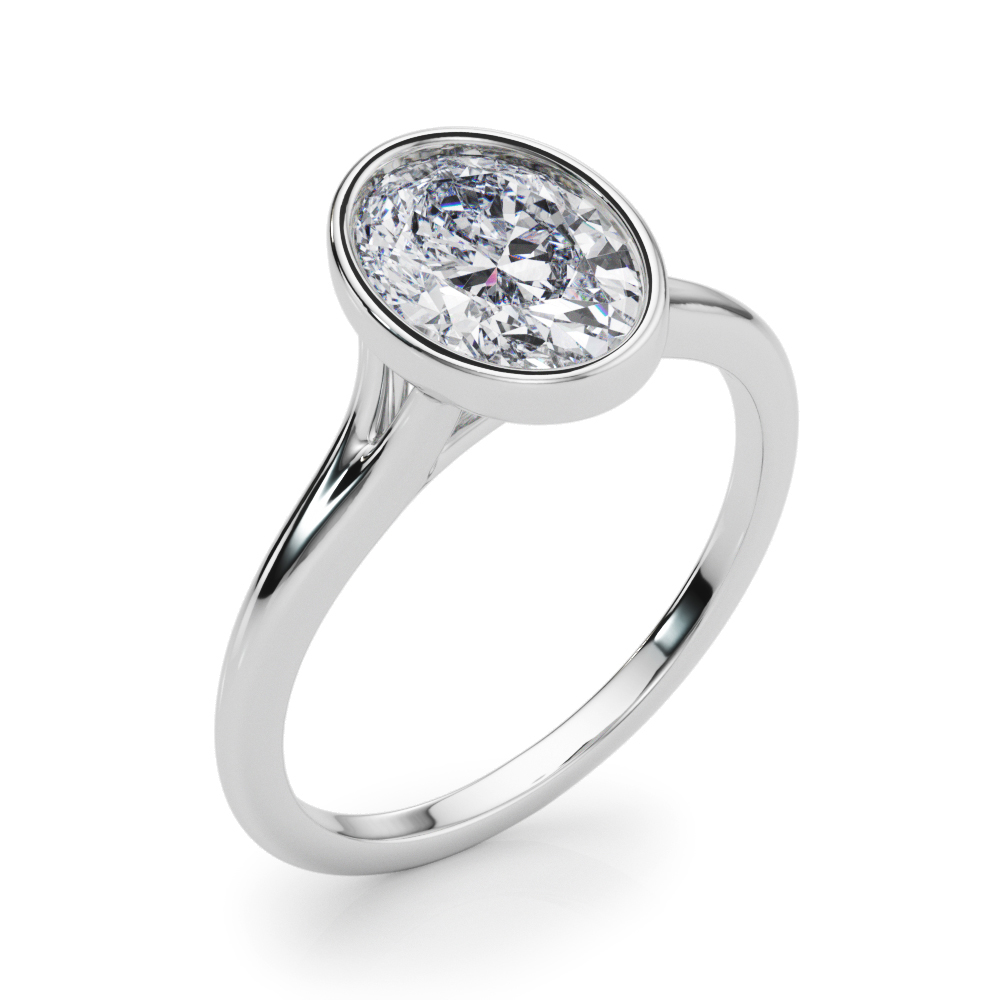 The Hannah Solitaire Engagement Ring, angled view