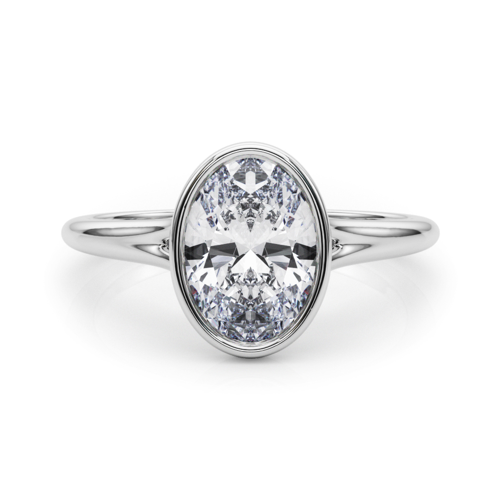 The Hannah Solitaire Engagement Ring, set view