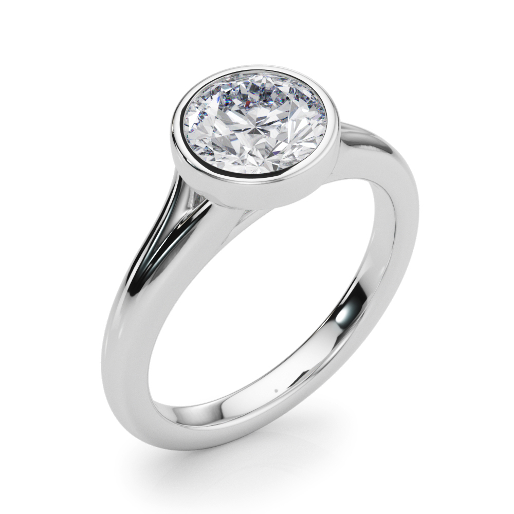 The Emerson Solitaire Engagement Ring, angled view