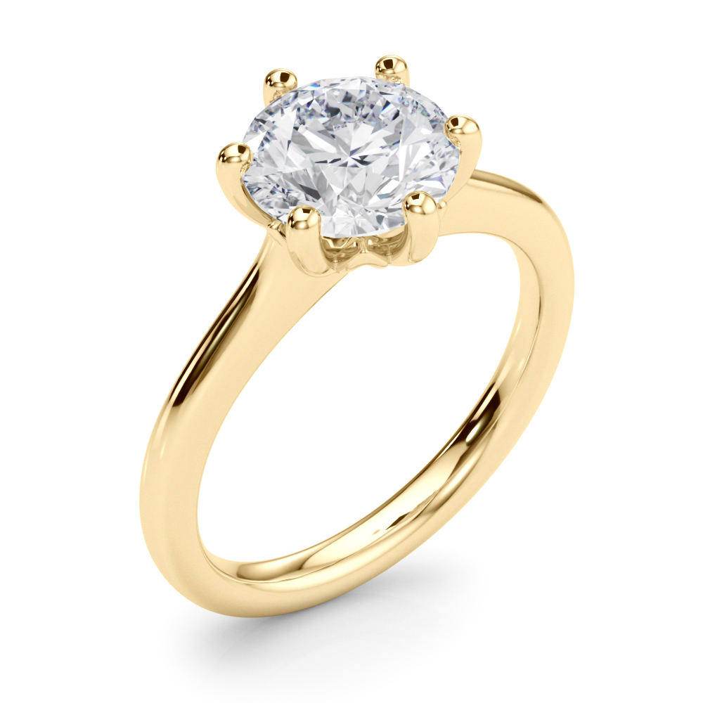 The Celine Solitaire Engagement Ring, angled view