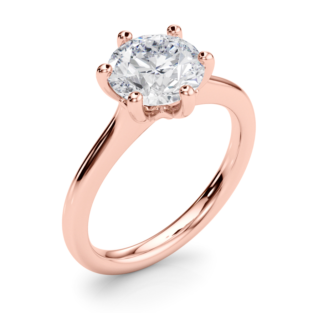 The Celine Solitaire Engagement Ring, angled view