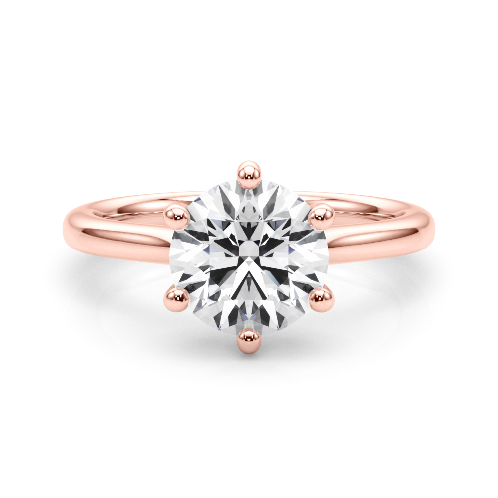 The Celine Solitaire Engagement Ring, set view