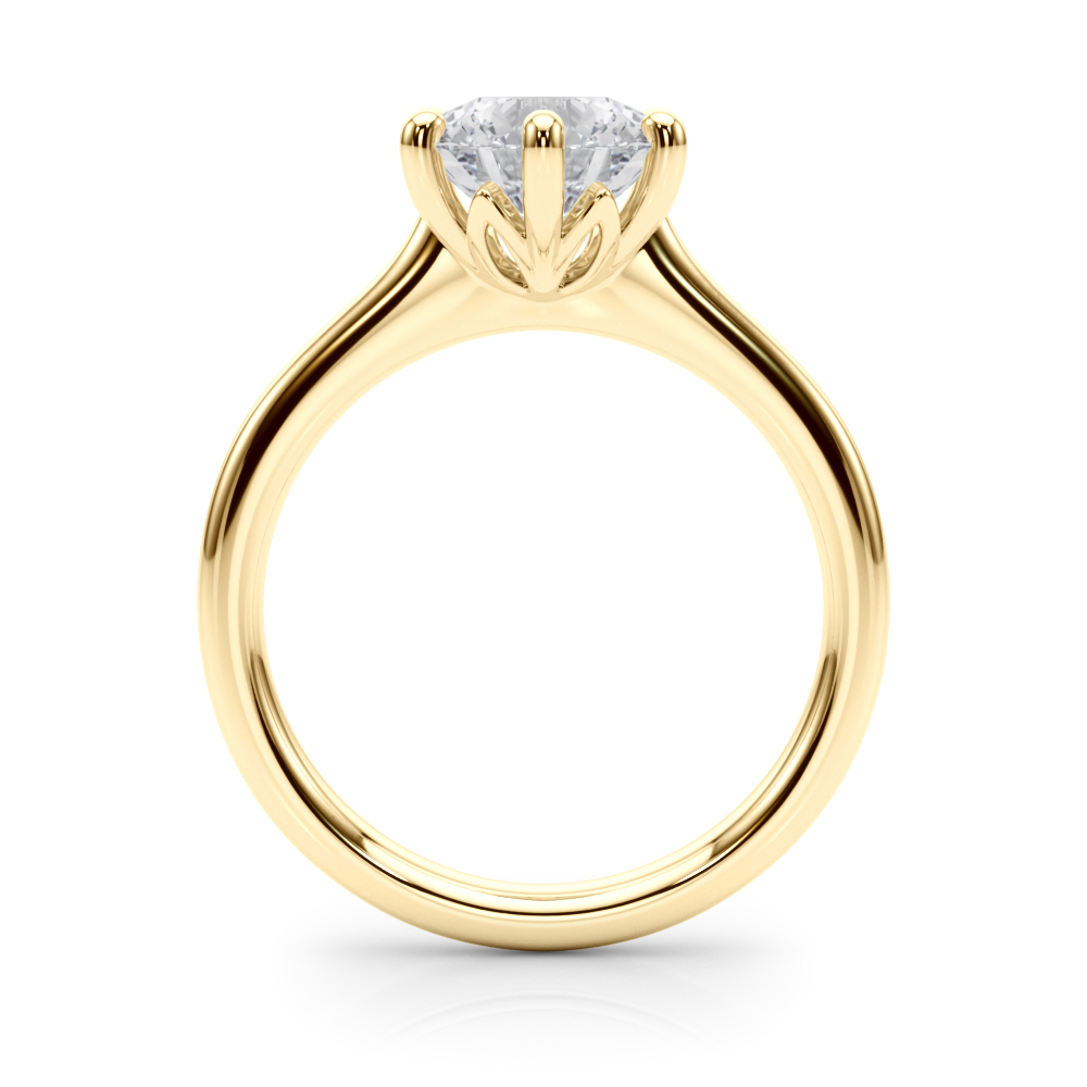 The Celine Solitaire Engagement Ring, side view