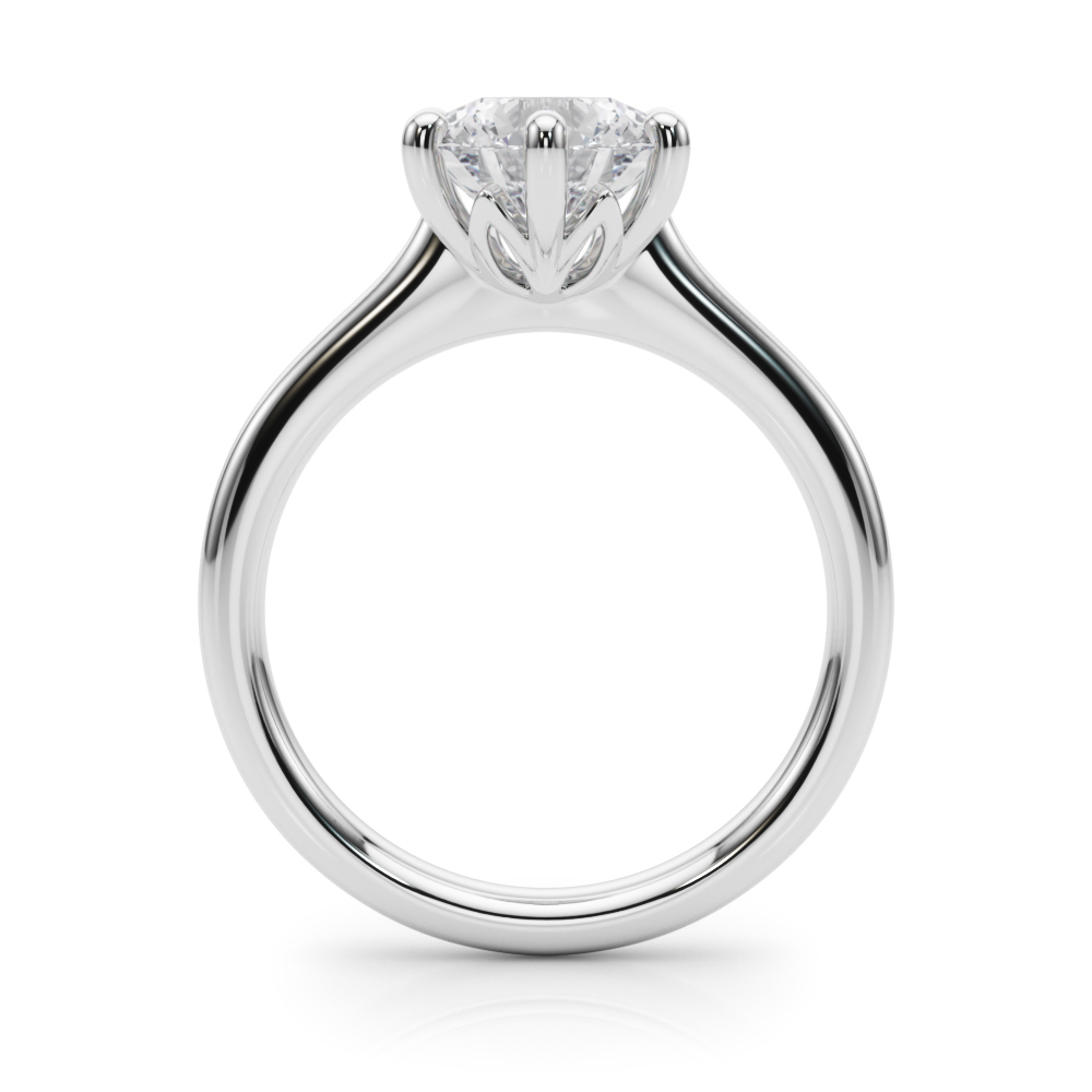 The Celine Solitaire Engagement Ring, side view