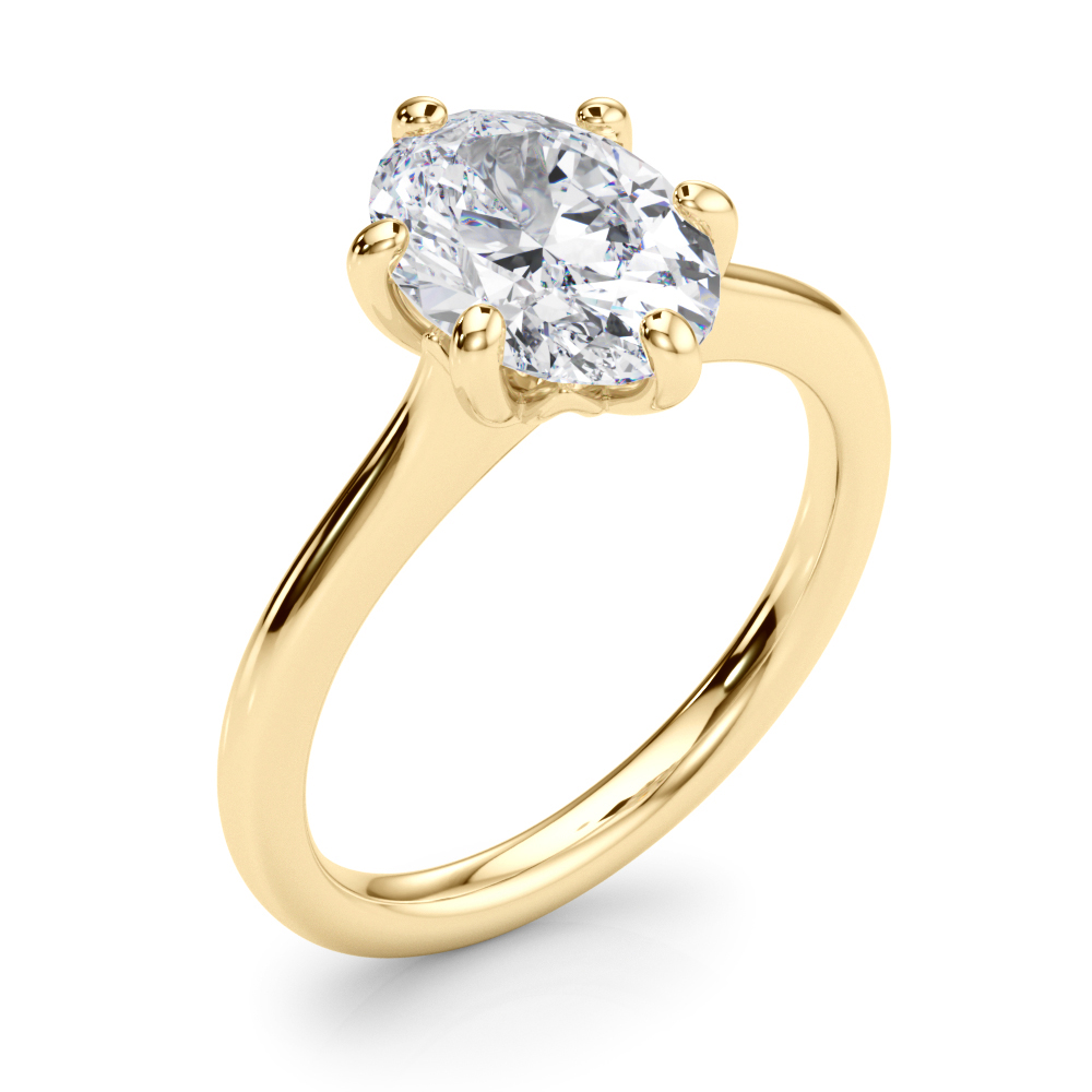 The Sarah Solitaire Engagement Ring, angled view