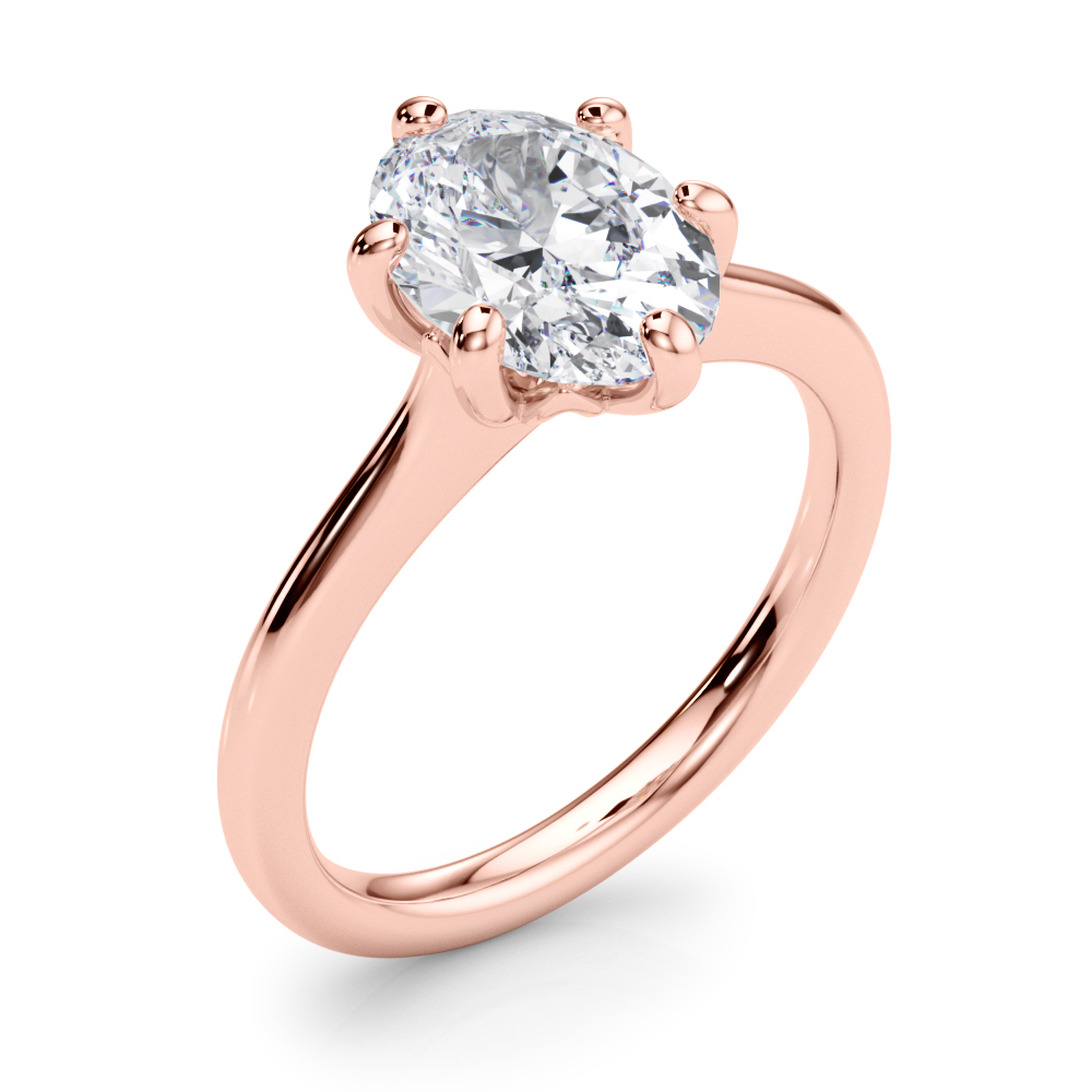 The Sarah Solitaire Engagement Ring, angled view