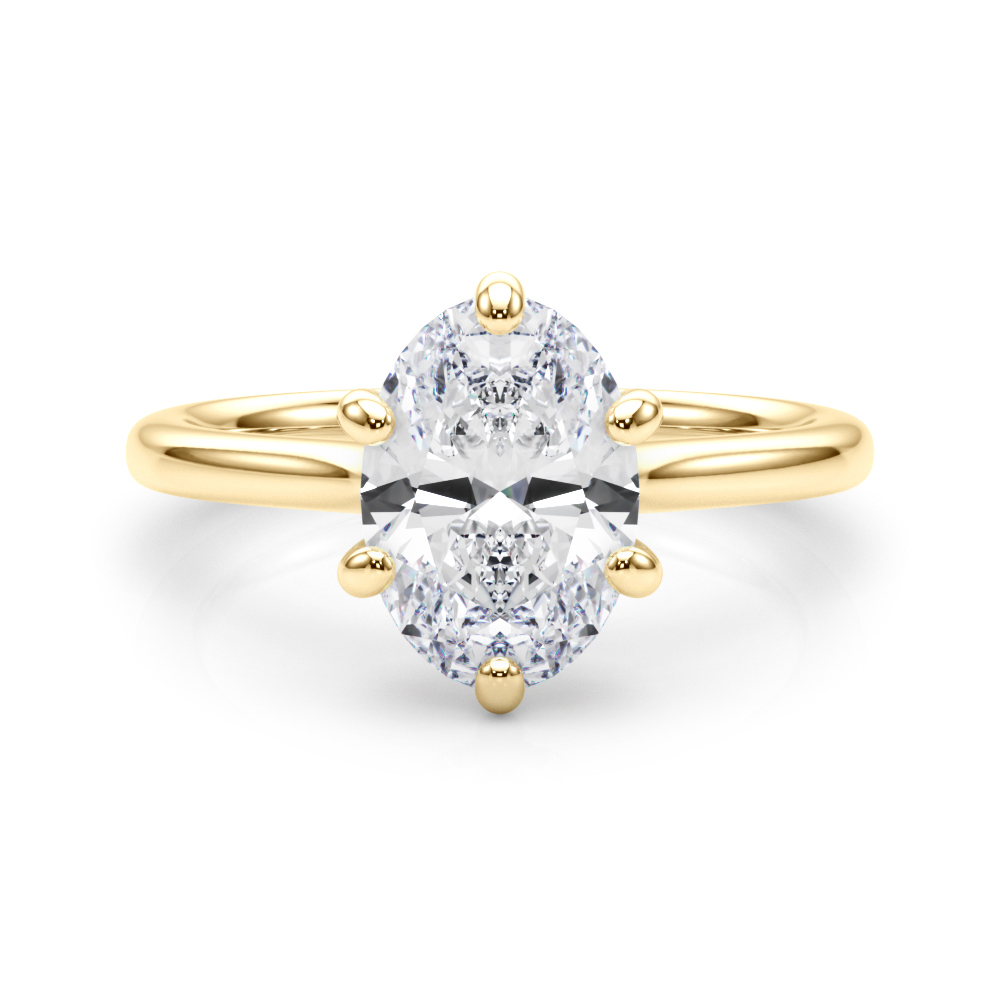 The Sarah Solitaire Engagement Ring, set view