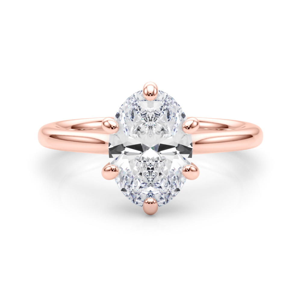 The Sarah Solitaire Engagement Ring, set view