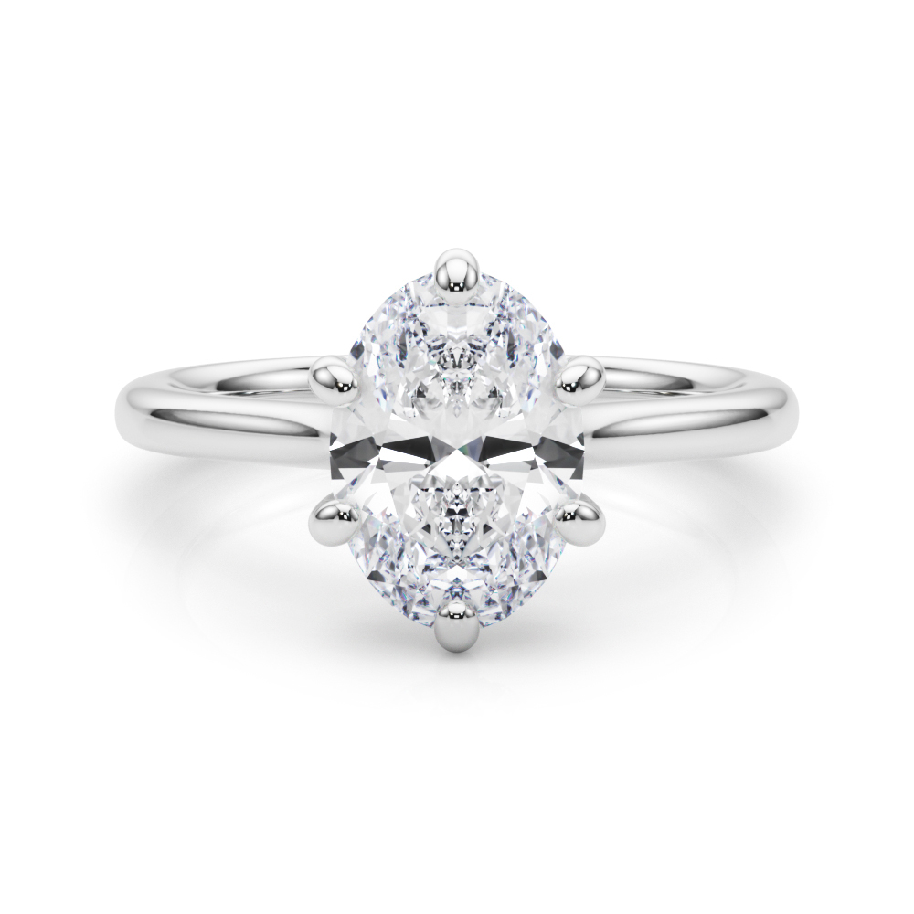 The Sarah Solitaire Engagement Ring, set view