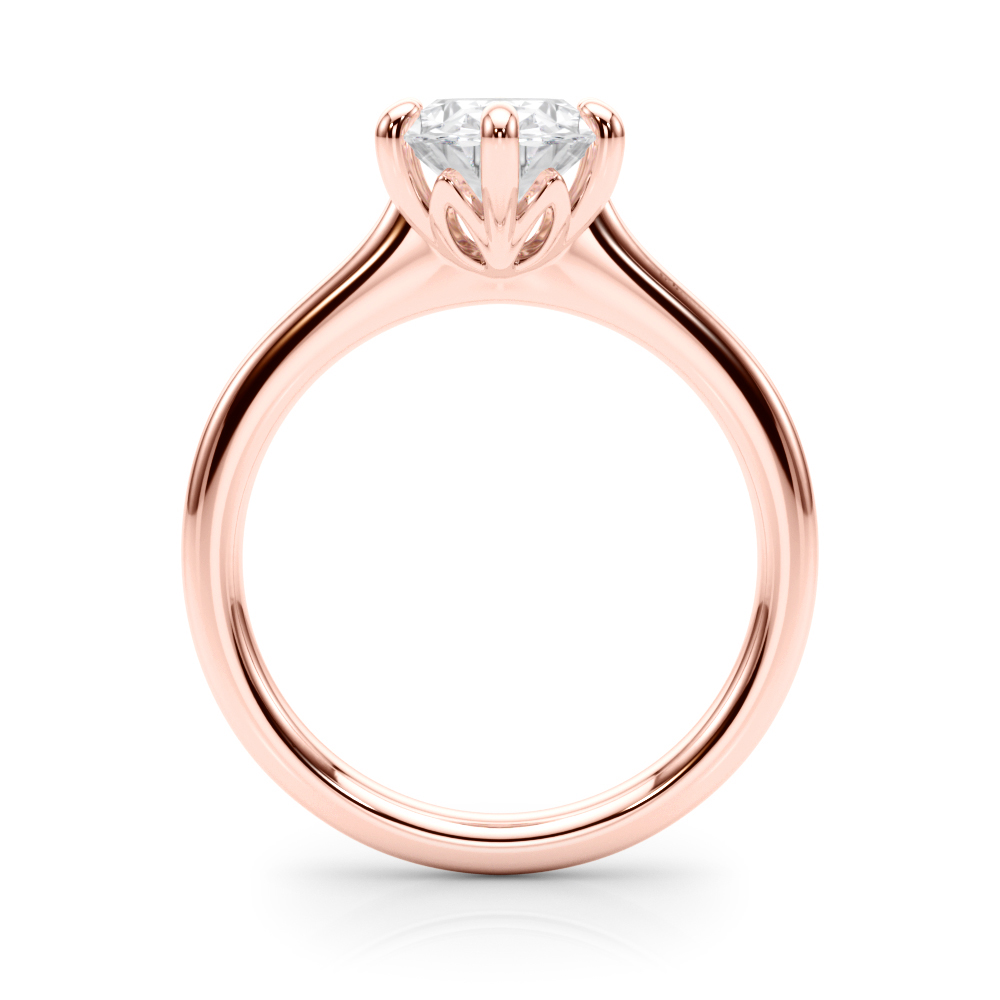 The Sarah Solitaire Engagement Ring, side view