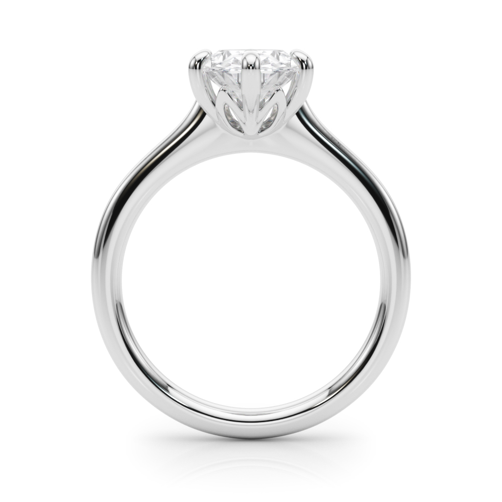 The Sarah Solitaire Engagement Ring, side view