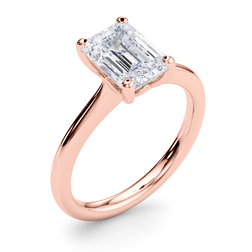 The Esther Solitaire Engagement Ring, angled view