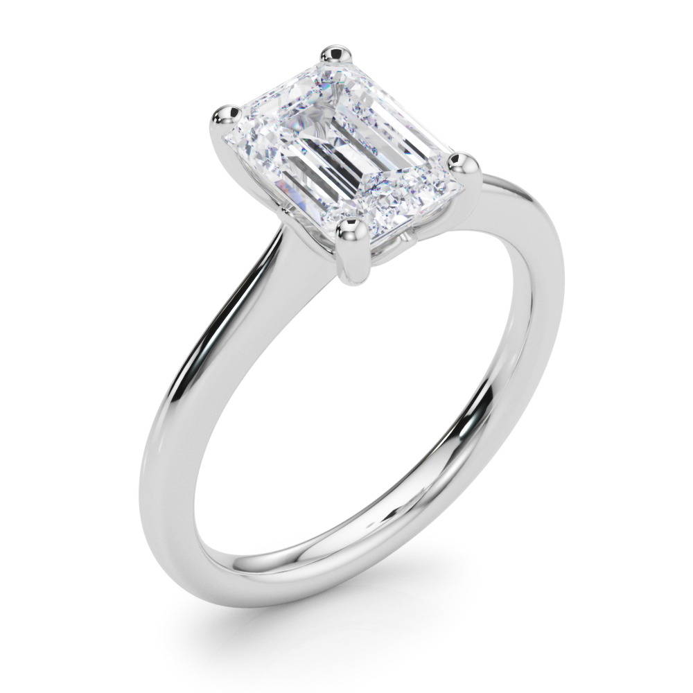 The Esther Solitaire Engagement Ring, angled view