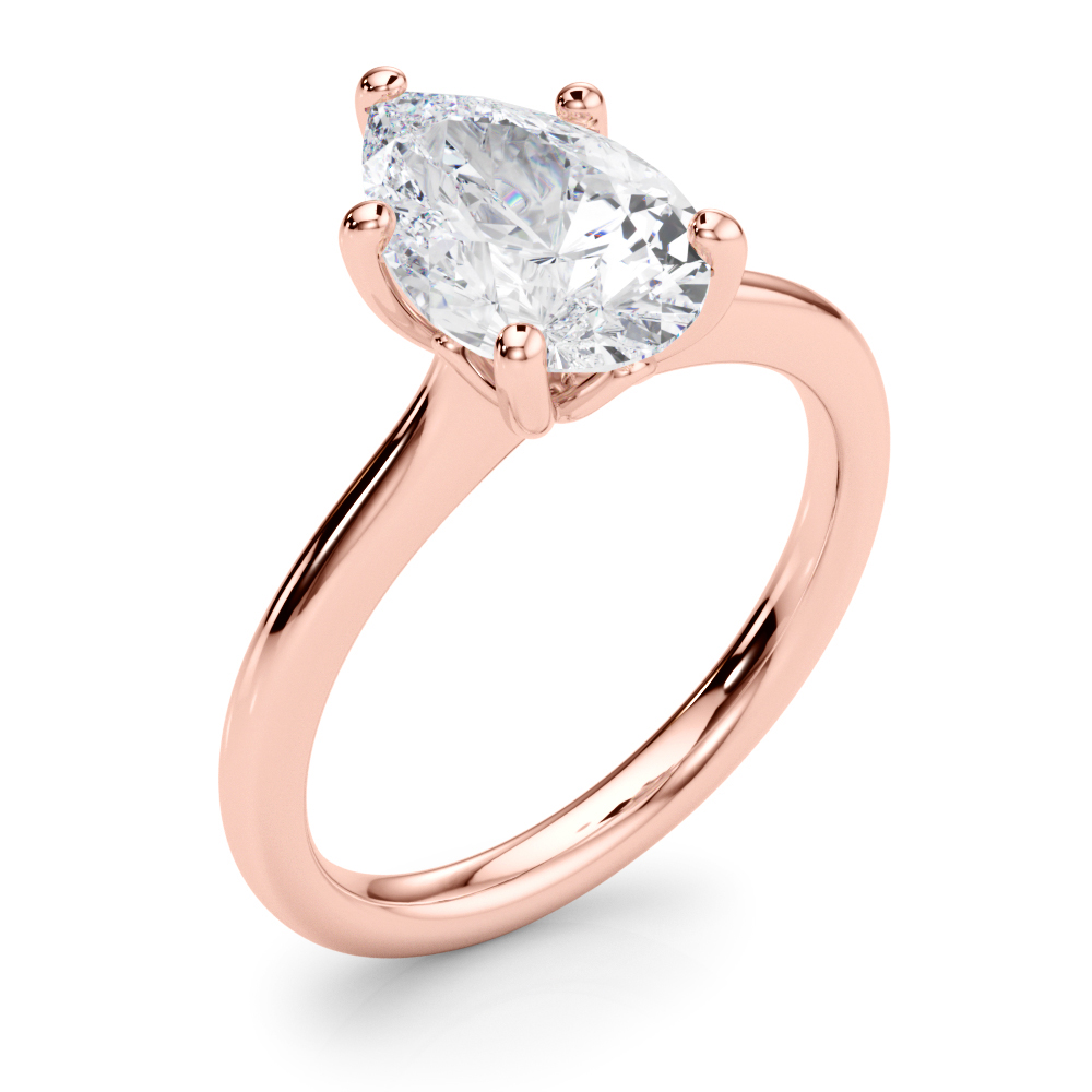 The Scarlett Solitaire Engagement Ring, angled view