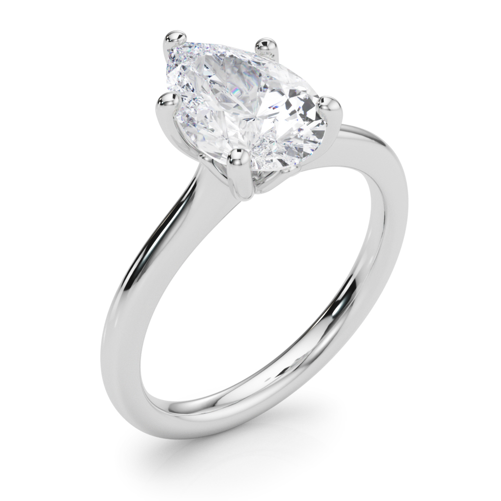 The Scarlett Solitaire Engagement Ring, angled view