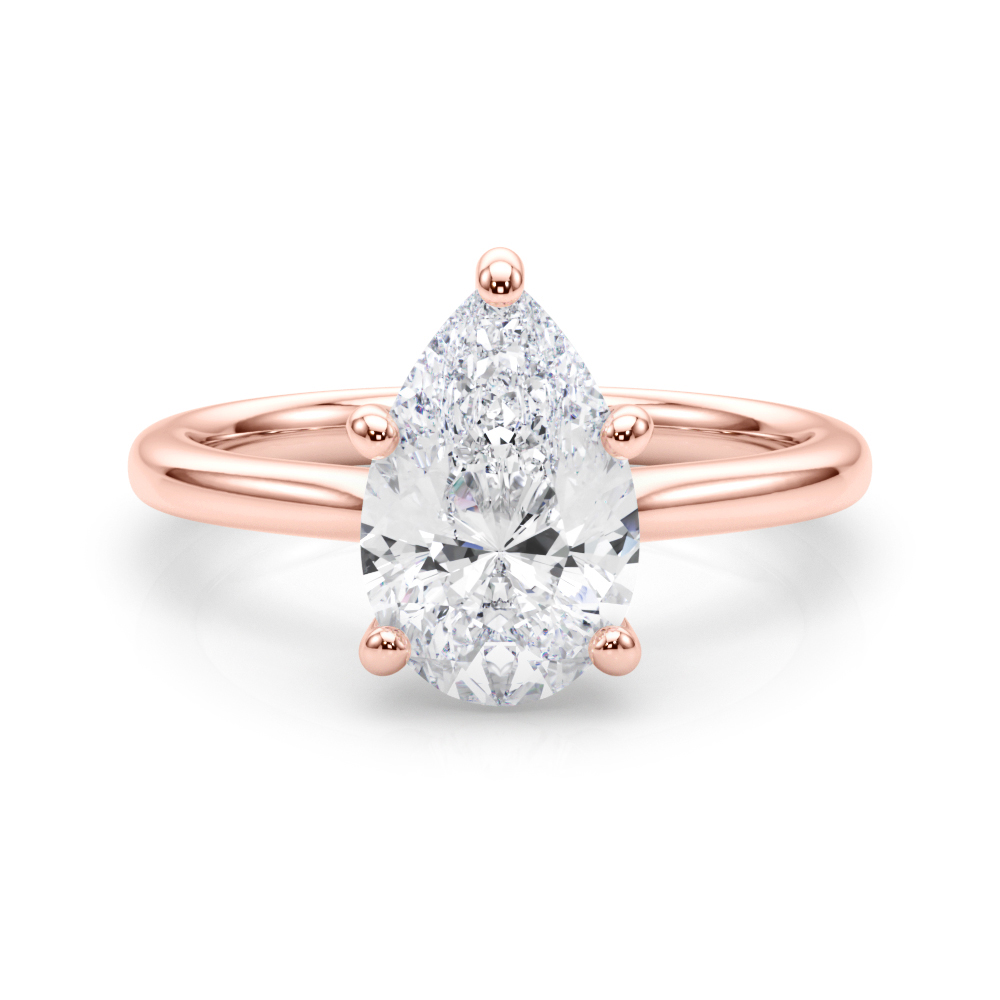 The Scarlett Solitaire Engagement Ring, set view