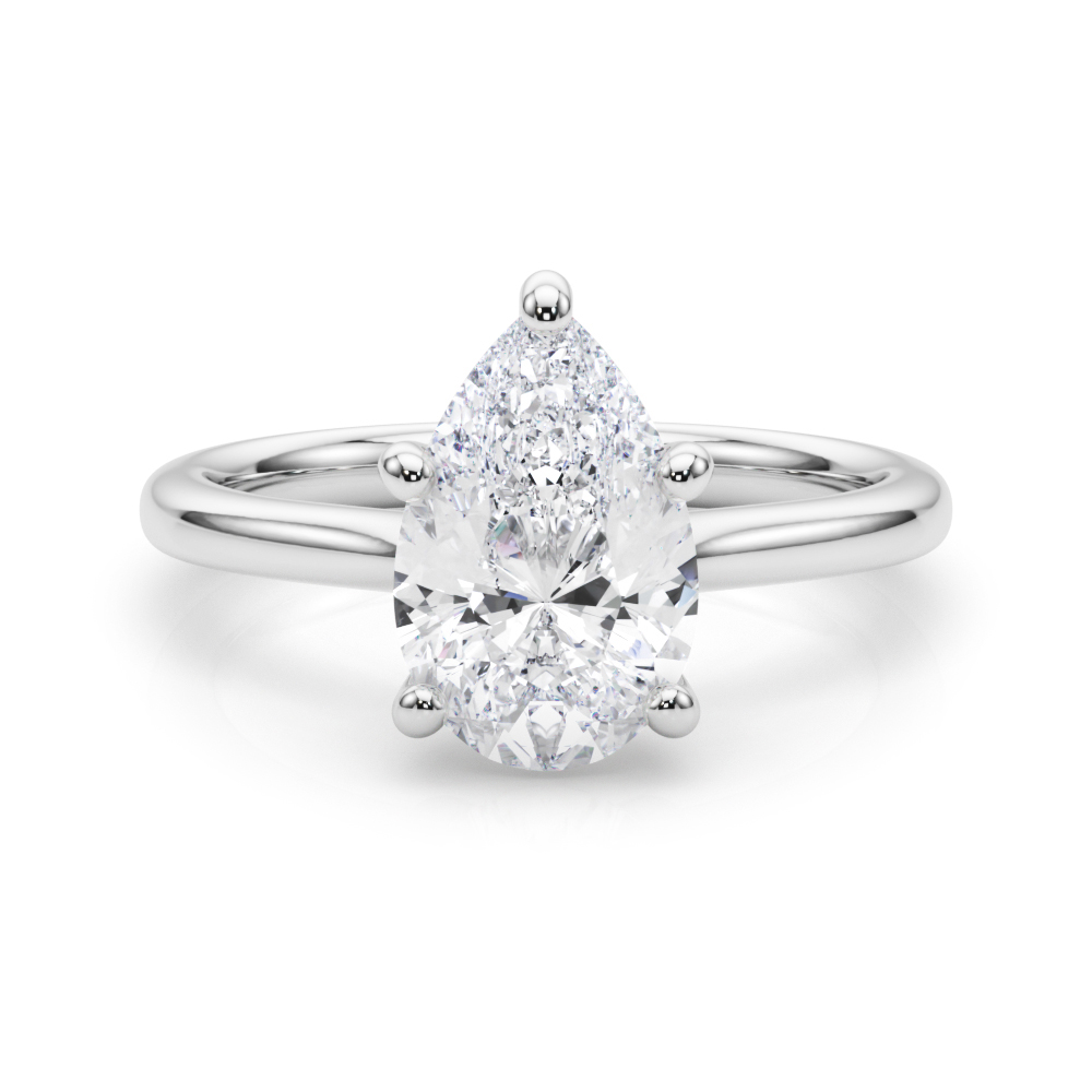The Scarlett Solitaire Engagement Ring, set view