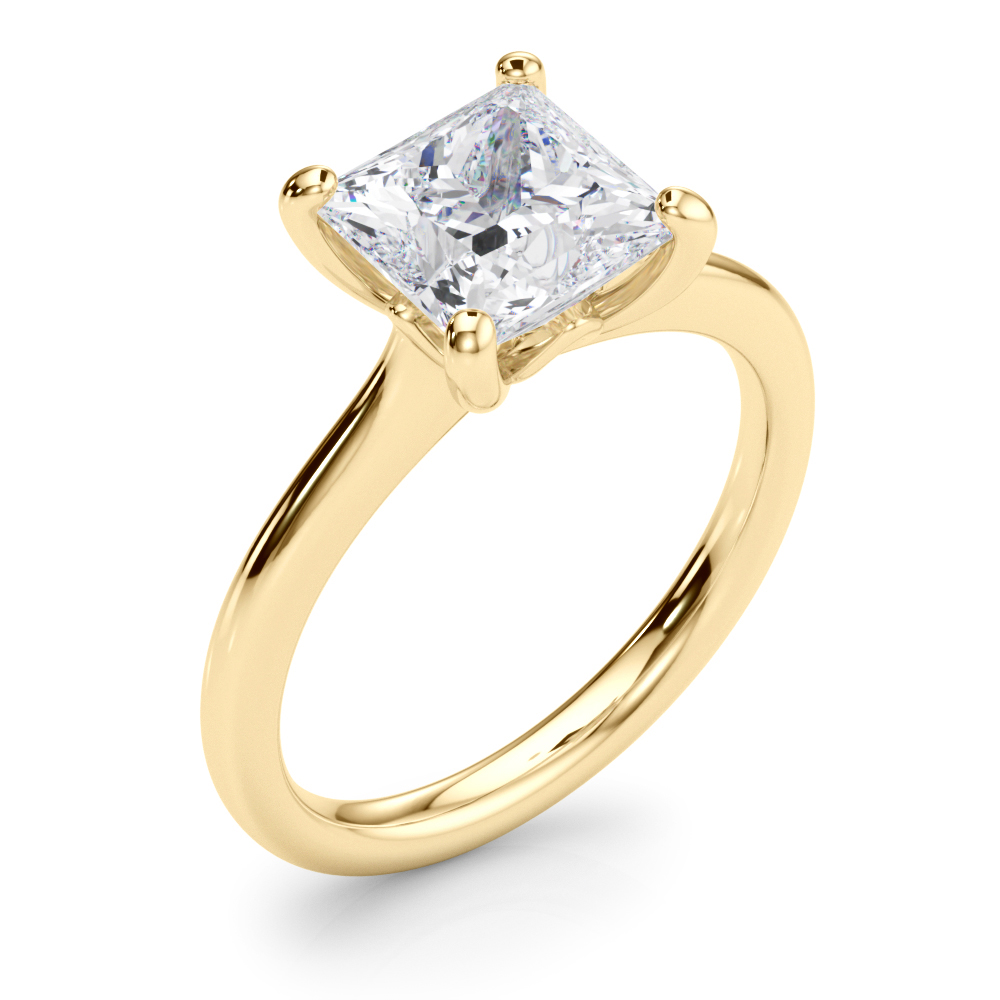 The Alice Solitaire Engagement Ring, angled view