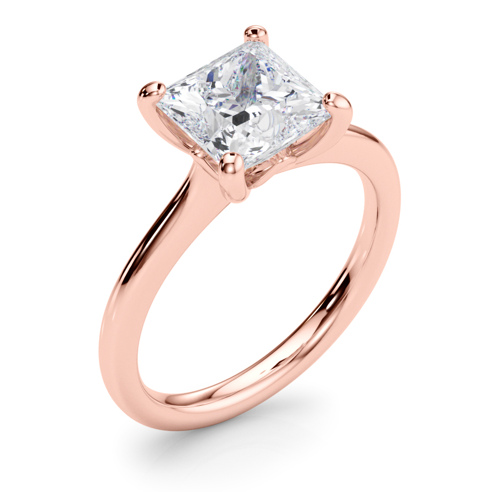 The Alice Solitaire Engagement Ring, angled view