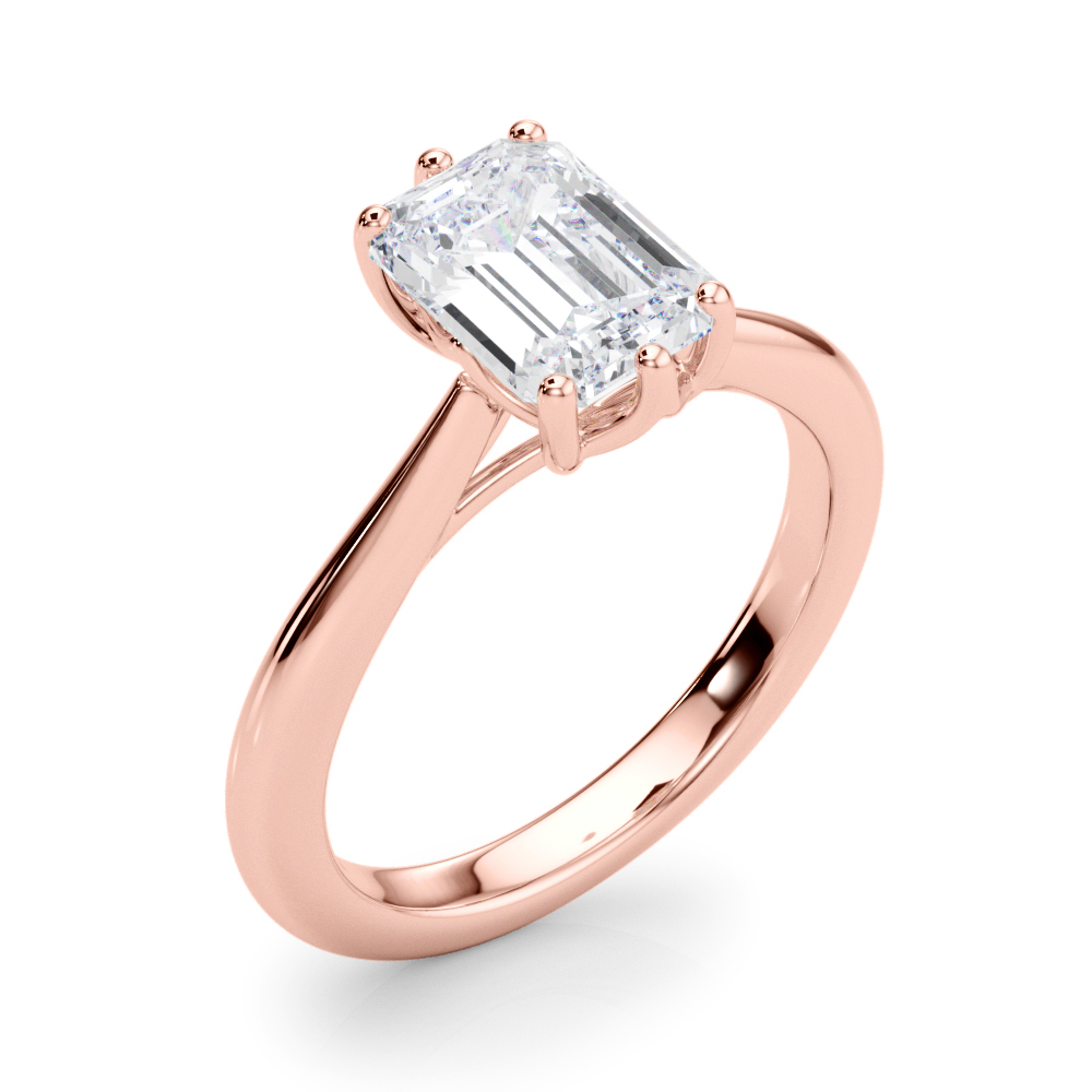 The Eleanor Solitaire Engagement Ring, angled view