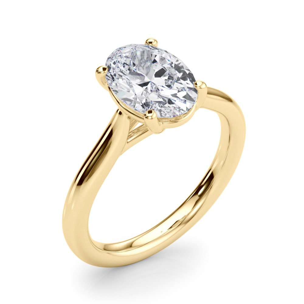 The Beatrice Solitaire Engagement Ring, angled view