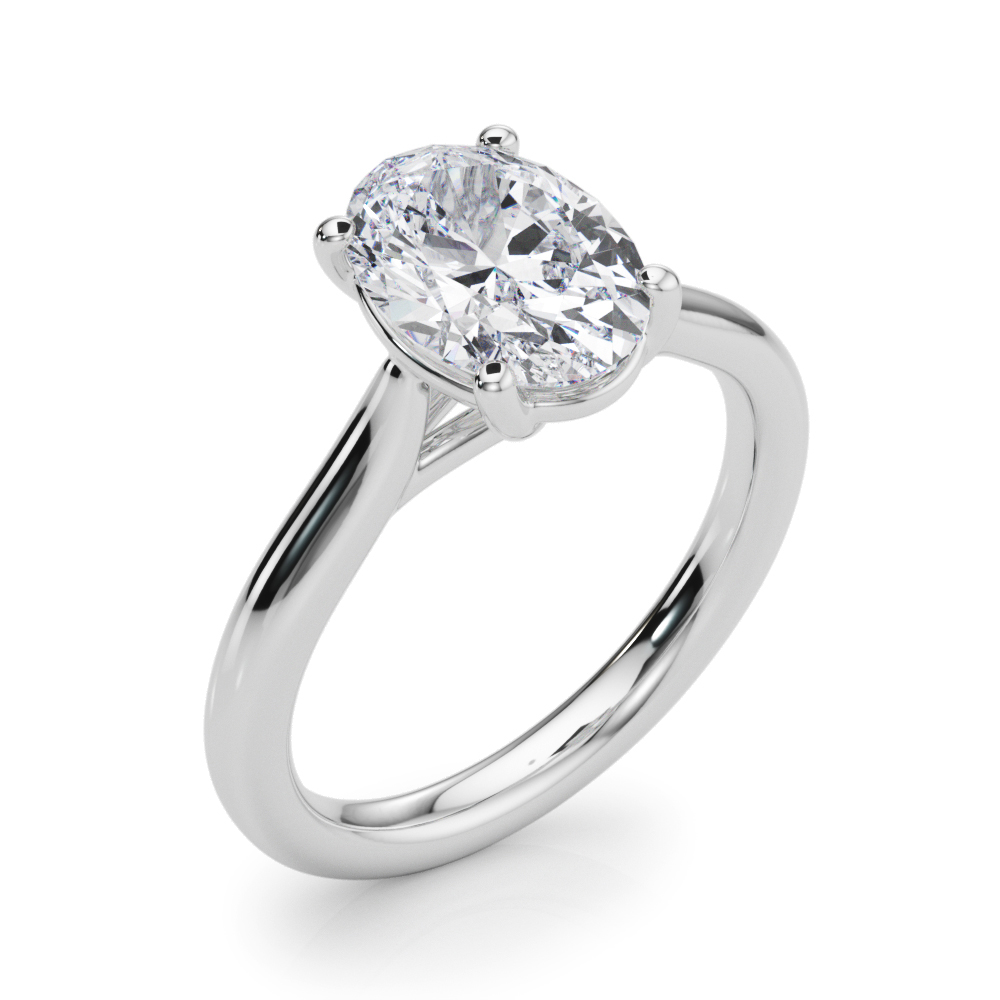 The Beatrice Solitaire Engagement Ring, angled view