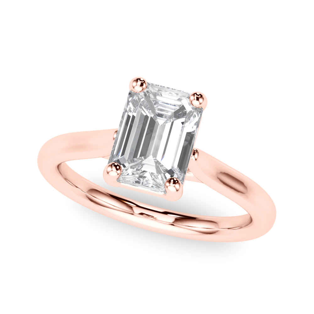 The Delphine Solitaire Engagement Ring, front view