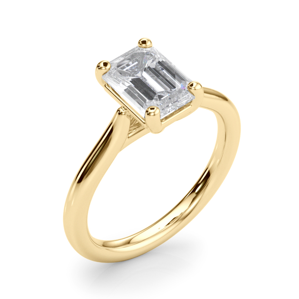 The Delphine Solitaire Engagement Ring, angled view