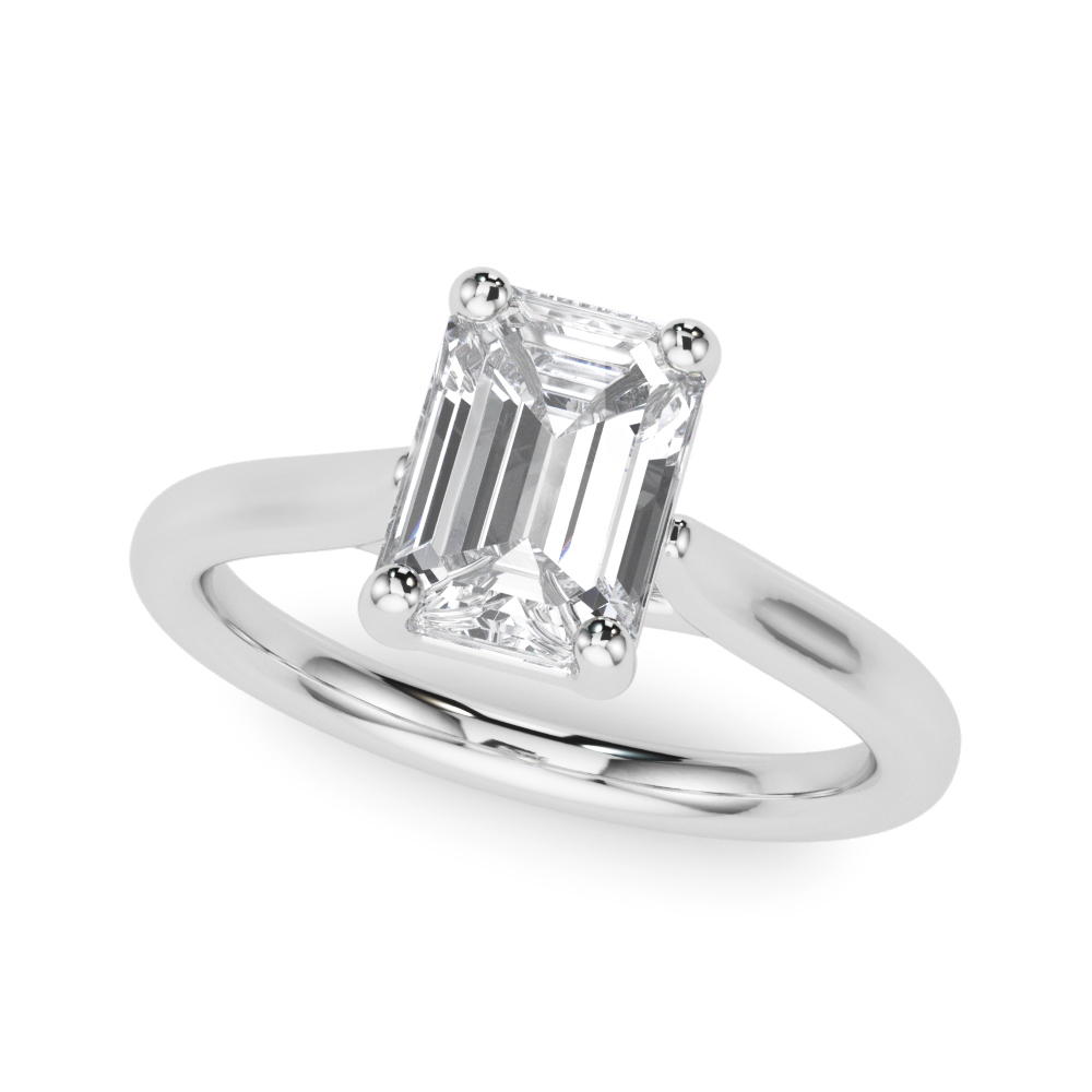 The Delphine Solitaire Engagement Ring, front view