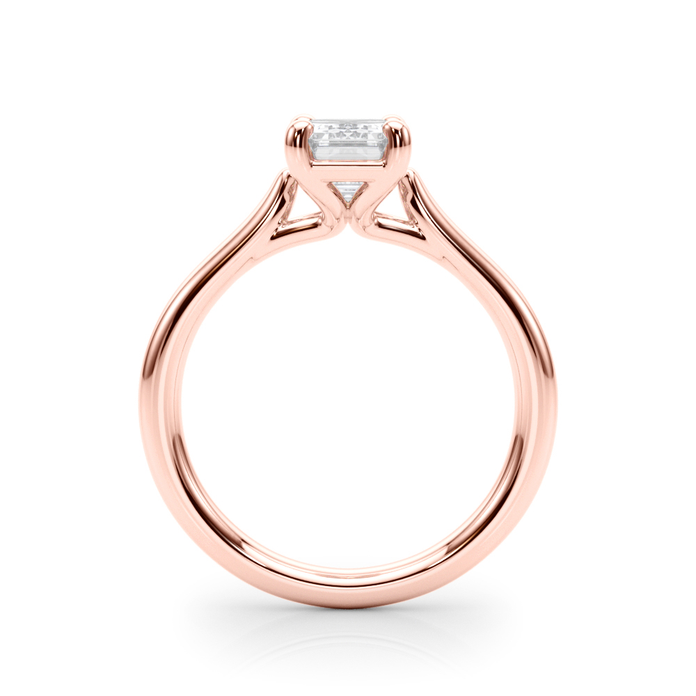 The Delphine Solitaire Engagement Ring, side view