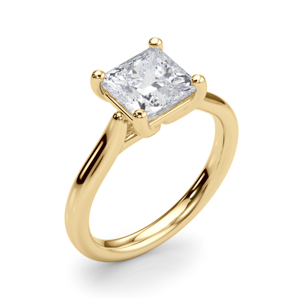 The India Solitaire Engagement Ring, angled view