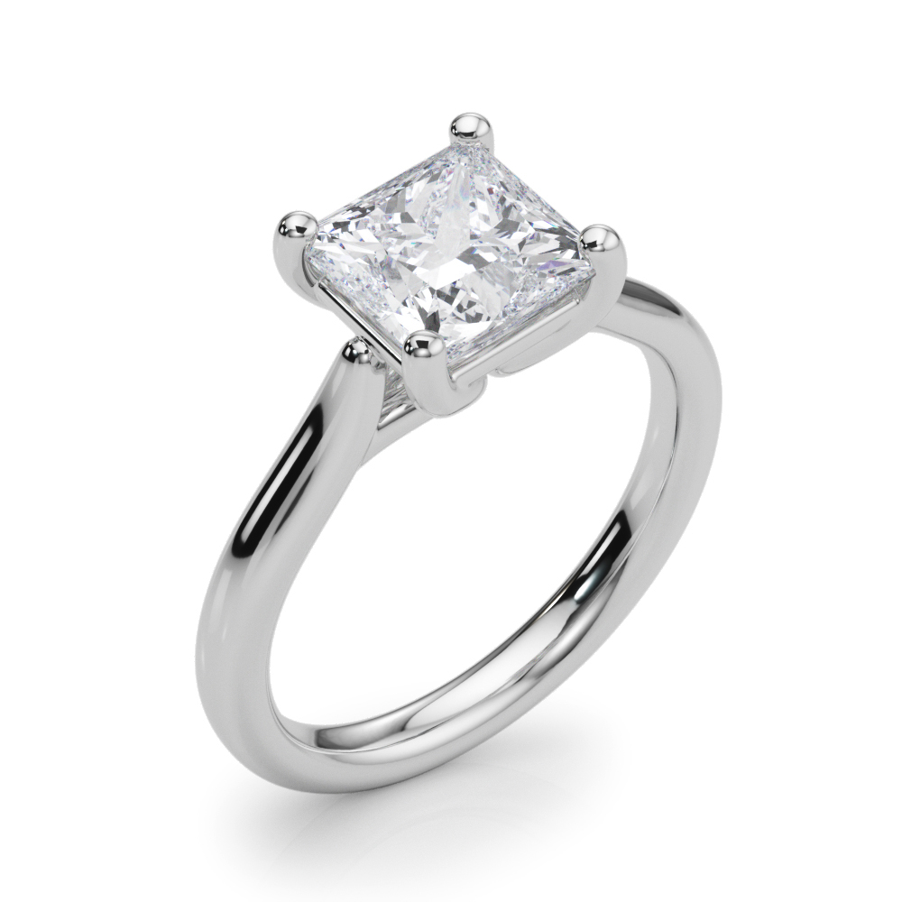The India Solitaire Engagement Ring, angled view
