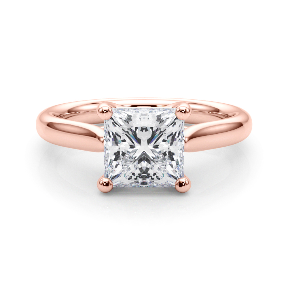 The India Solitaire Engagement Ring, set view
