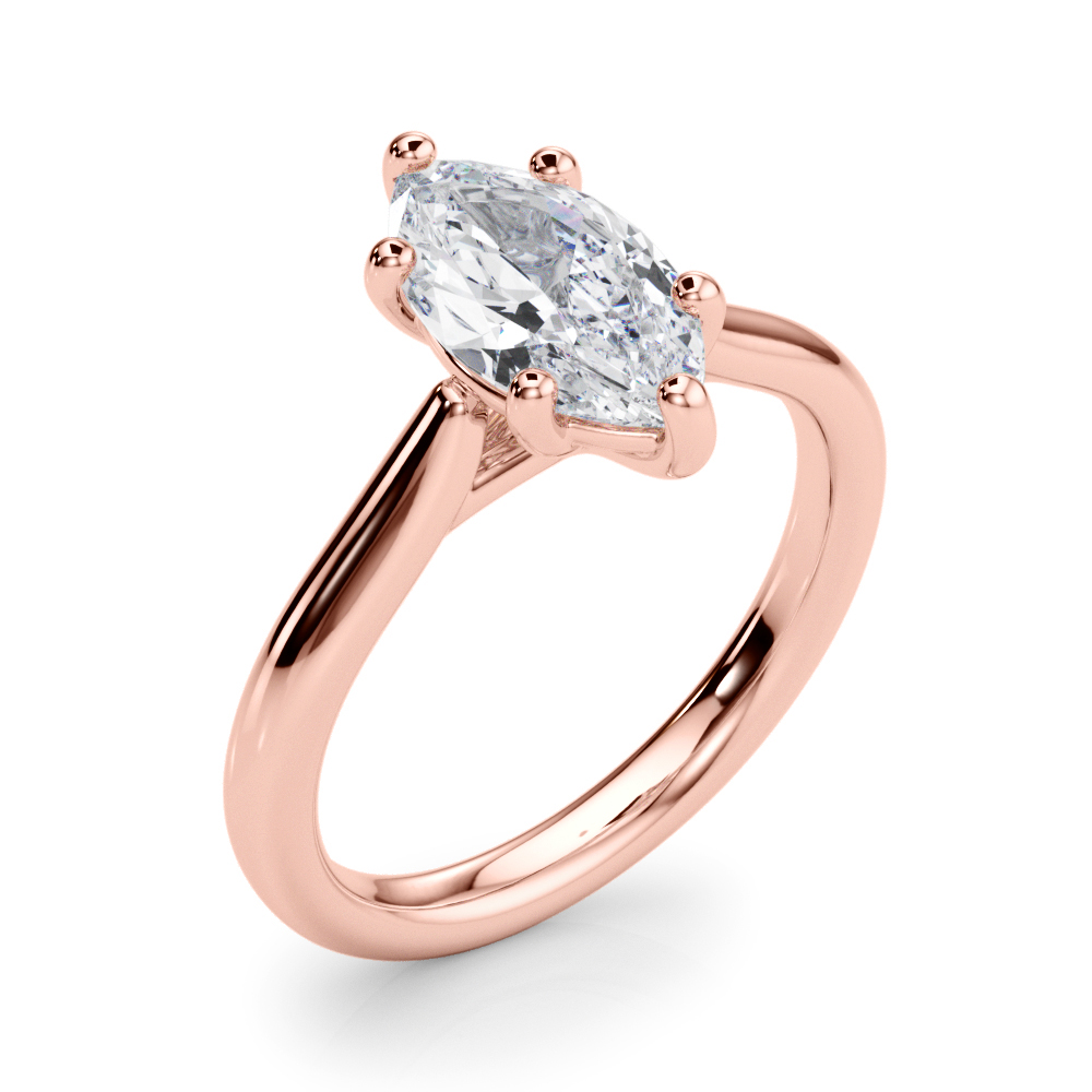 The Octavia Solitaire Engagement Ring, angled view