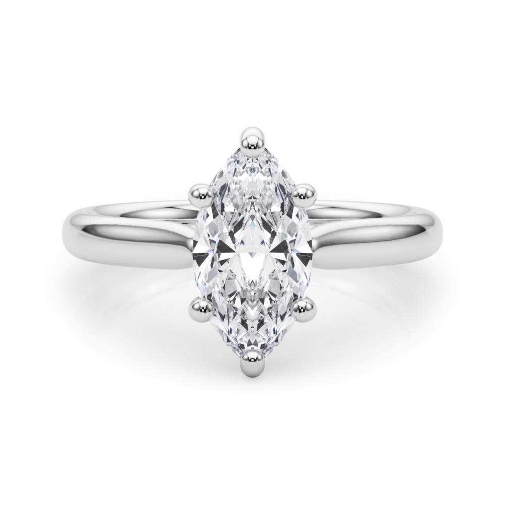 The Octavia Solitaire Engagement Ring, set view