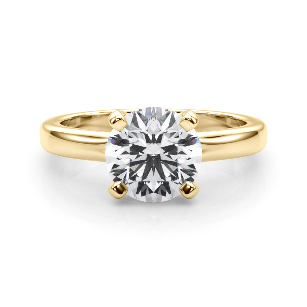 The Luna Solitaire Engagement Ring, set view